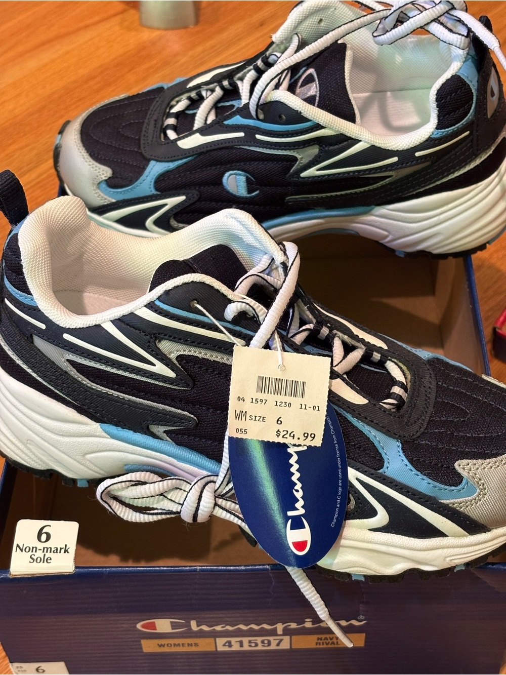 Champion Navy, Light Blue & Gray Women's Athletic Sneakers - Picture 2 of 8